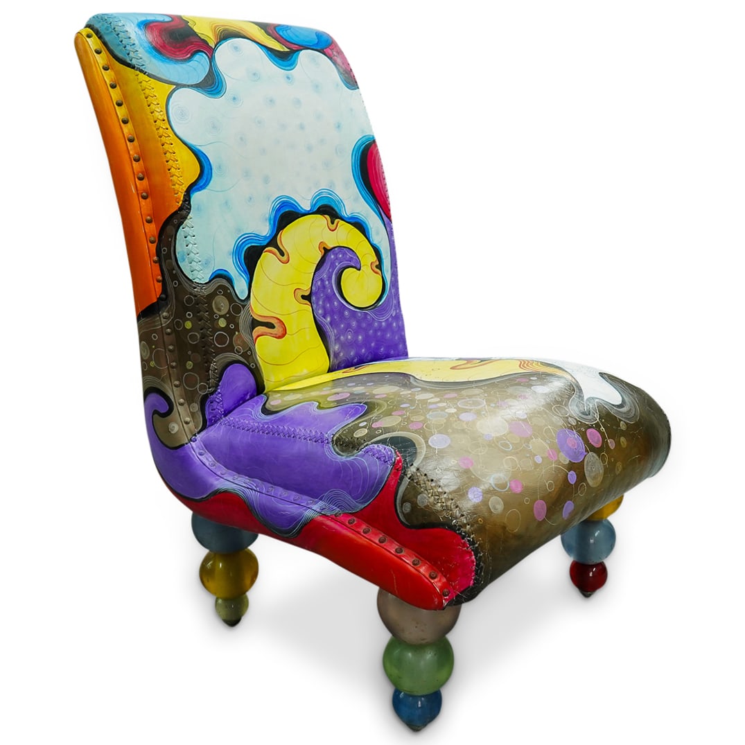 Artist Made Acrylic Painted Chair (1 of 15)