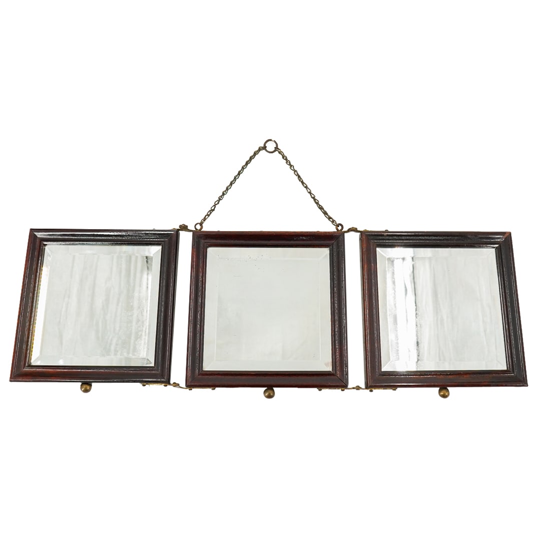 Antique English Art Nouveau-Three Panel Mirror (1 of 14)