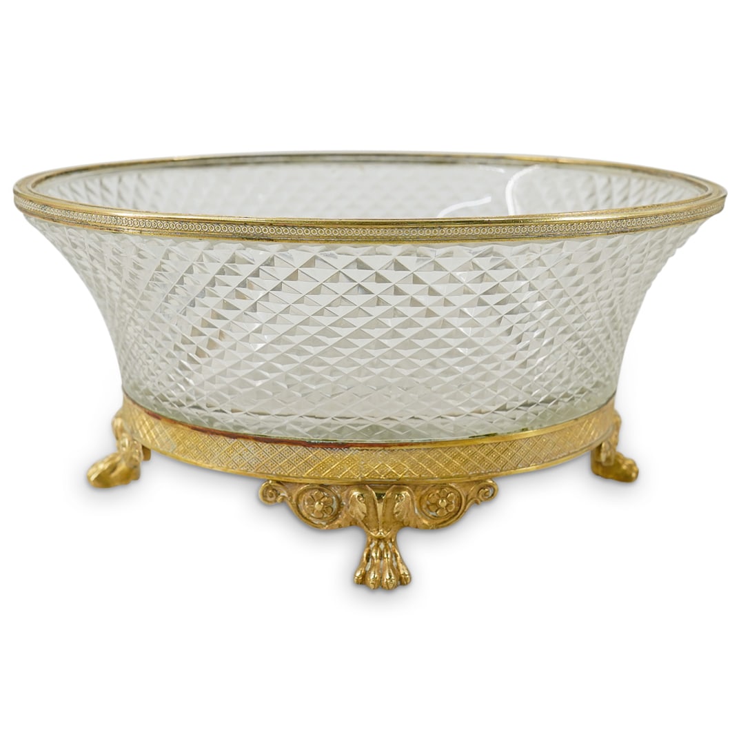 Austrian Gilt Bronze and Cut Crystal Bowl (1 of 7)