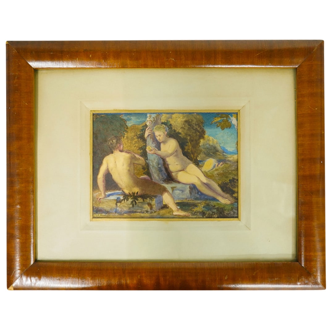 After Tintoretto "Temptation Of Adam & Eve" Gouache (1 of 5)