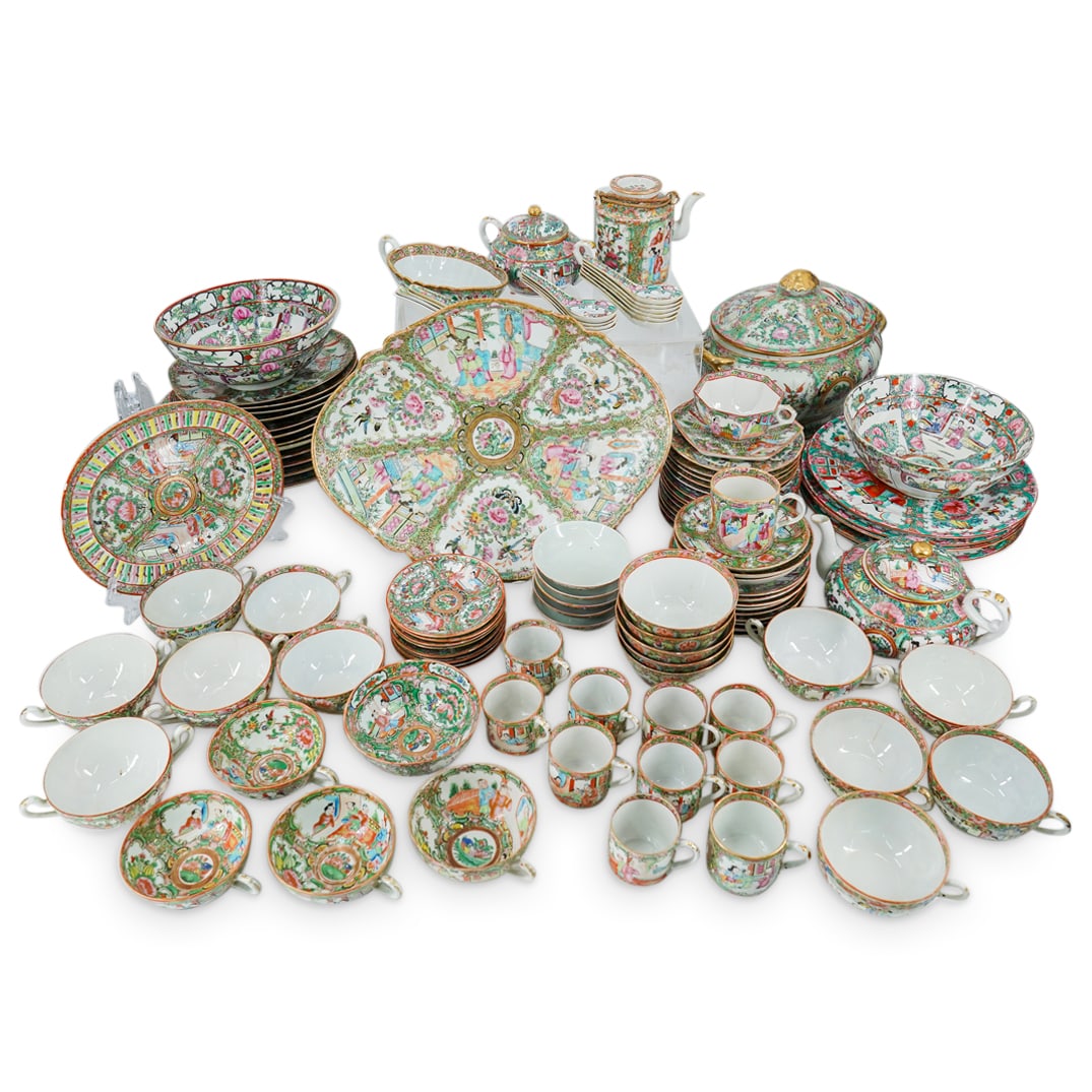(113 Pc) Assembled Famille Rose Porcelain Set (1 of 20)