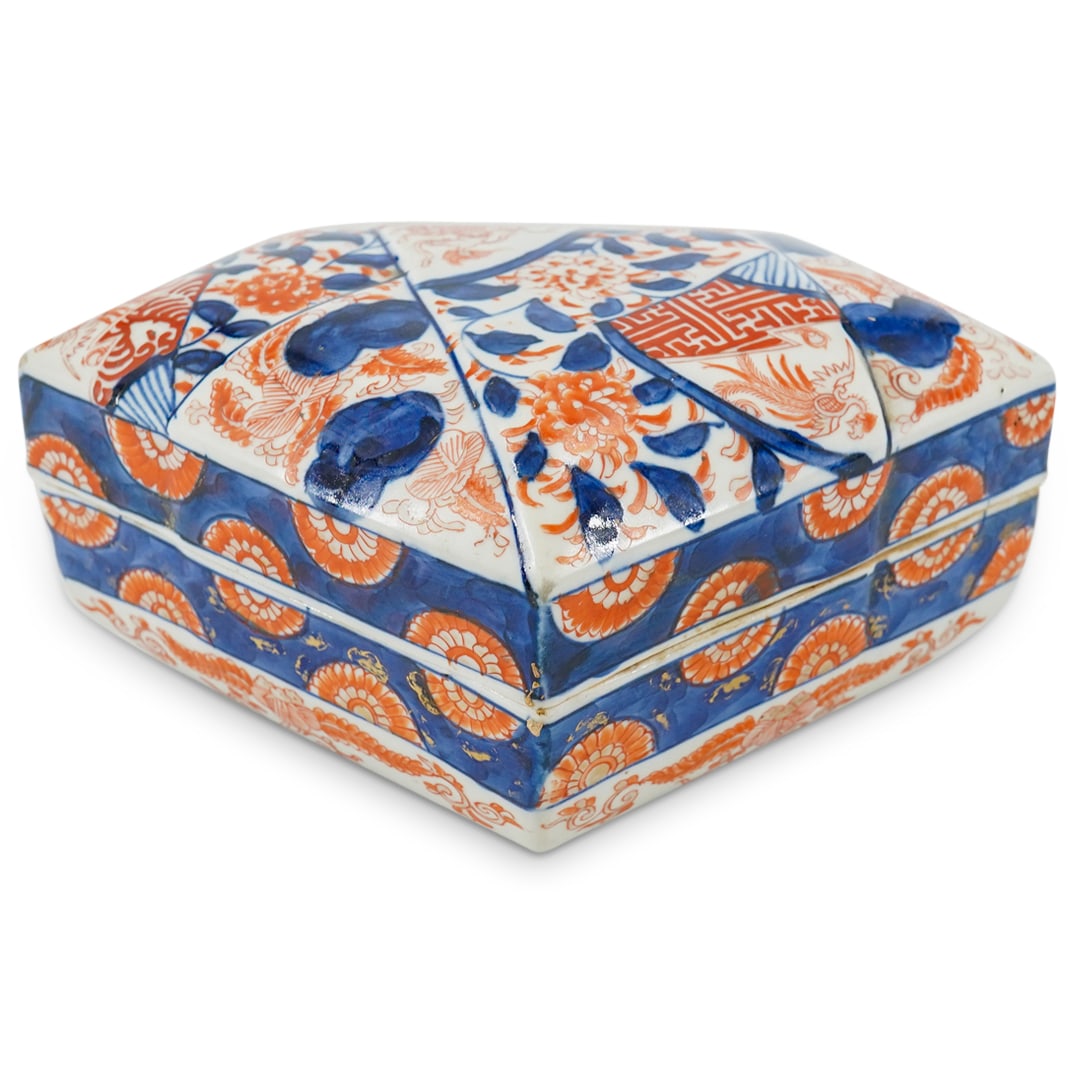 Japanese Meiji Period Imari Porcelain Lidded Box (1 of 8)
