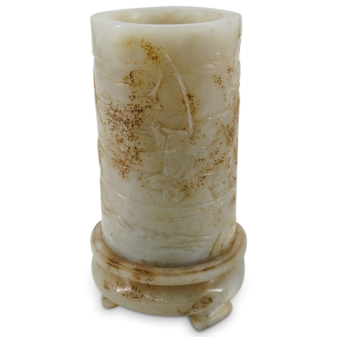 Chinese Carved Jade Brush Washer (1 of 5)