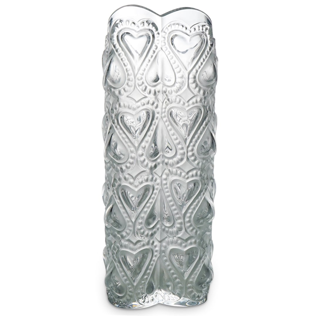 Lalique Crystal "Amour" Flower Vase (1 of 3)