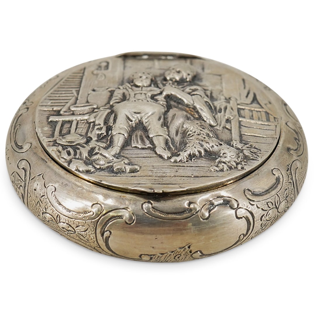 Antique European Silver Tobacco Snuff Box (1 of 6)
