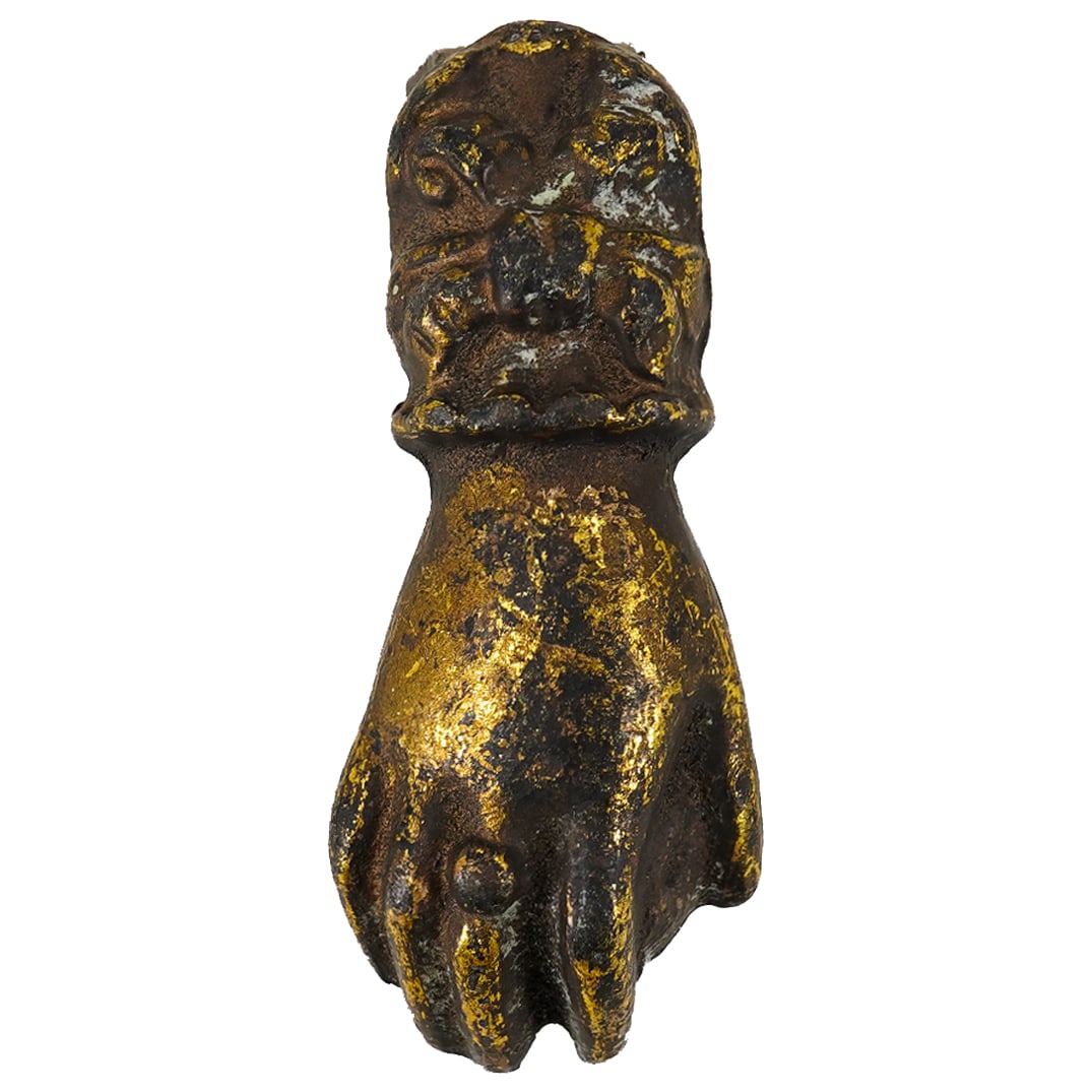 Antique Victorian Gilt Metal Door Knocker (1 of 8)