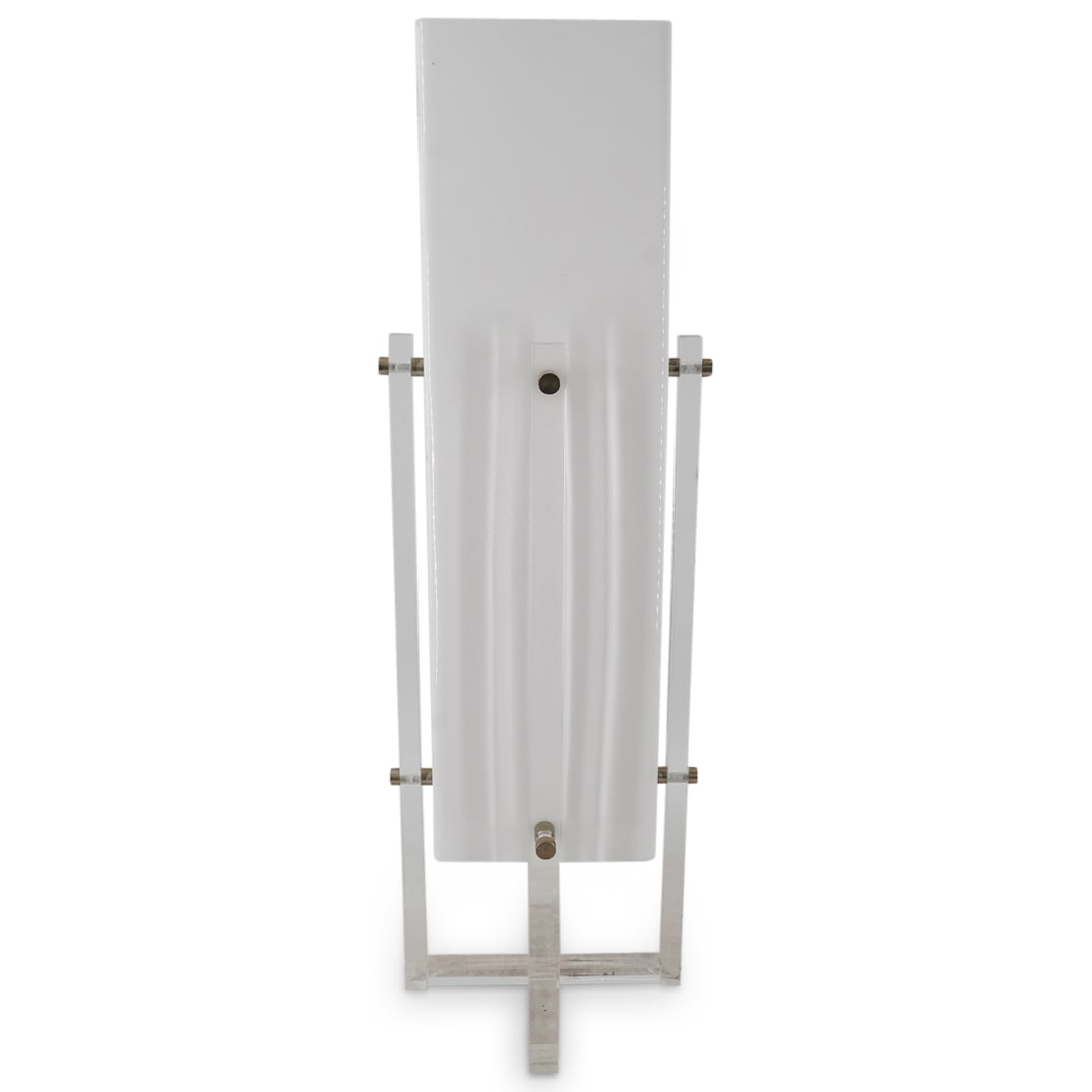 Mid Century Gilbert White & Clear Acrylic Floor Lamp (1 of 20)