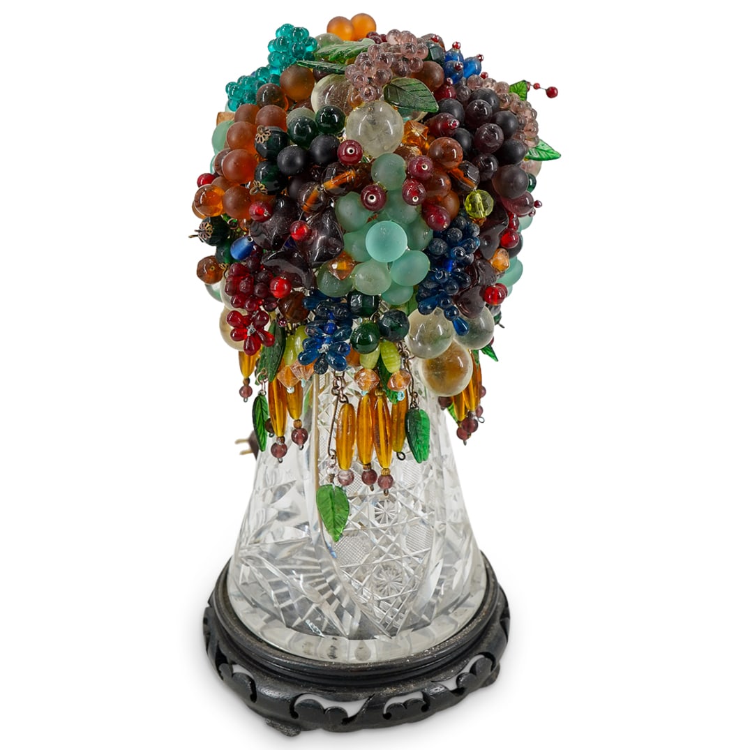 Czech Crystal Grape Cluster Table Lamp (1 of 10)