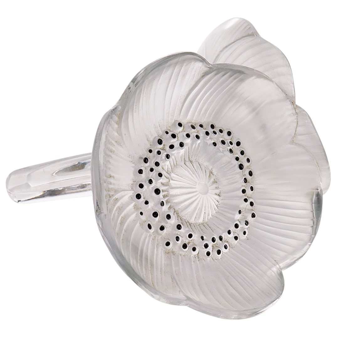 Lalique Crystal "Deux Anemones" Floral Paperweight (1 of 6)