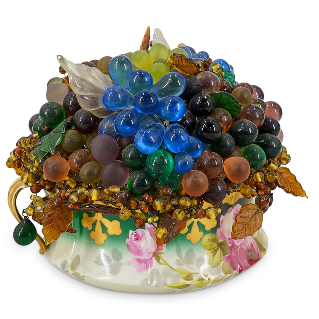 Czech Glass Grape Cluster Table Lamp (1 of 8)