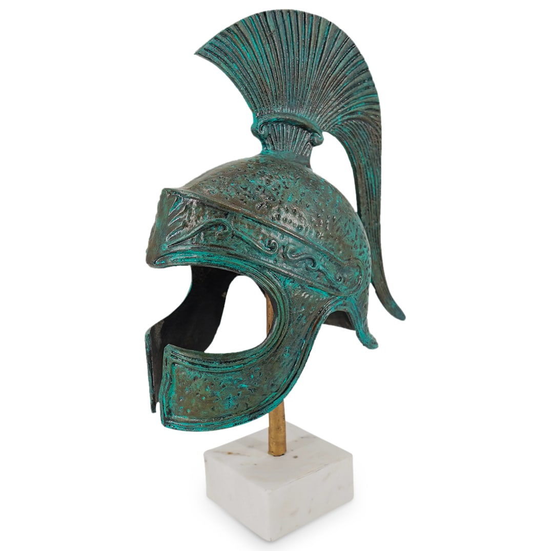 Ancient Greek Revival Mixed Metal Spartan Helmet (1 of 8)
