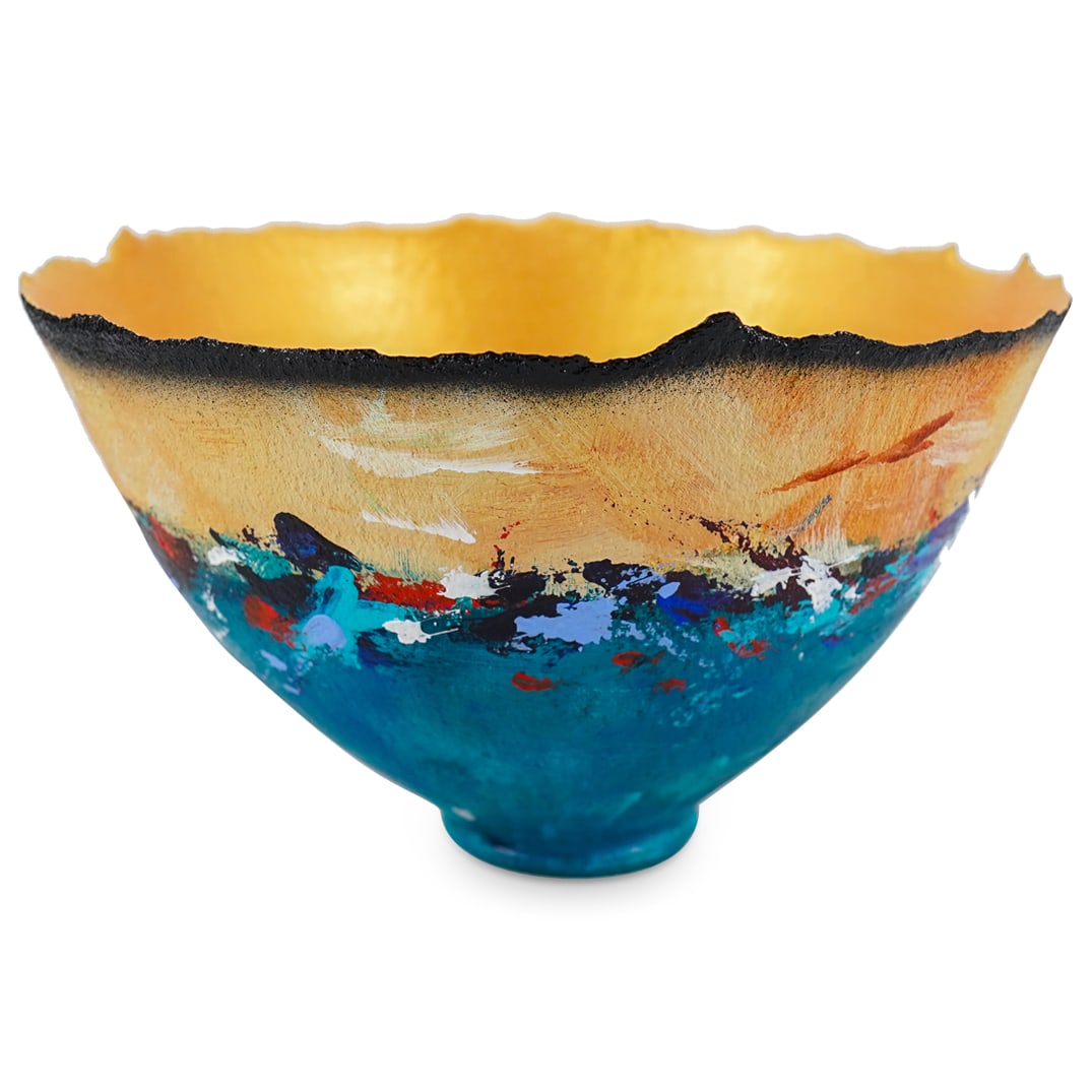 Signed Williams Gilt And Polychrome Ceramic Bowl (1 of 7)