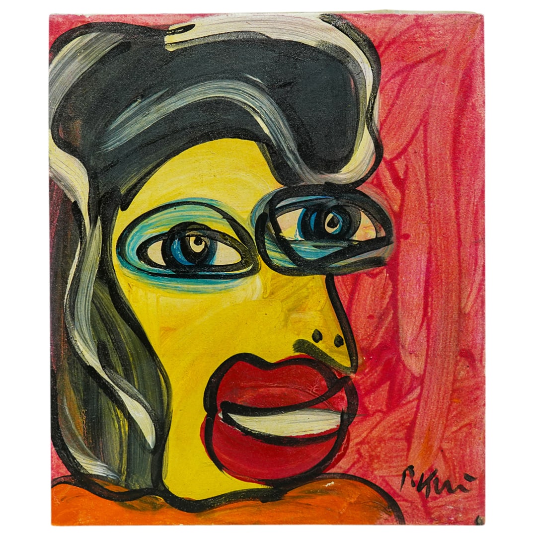 Peter Keil (Germany, 1942) Female Portrait Painting On Canvas (1 of 5)