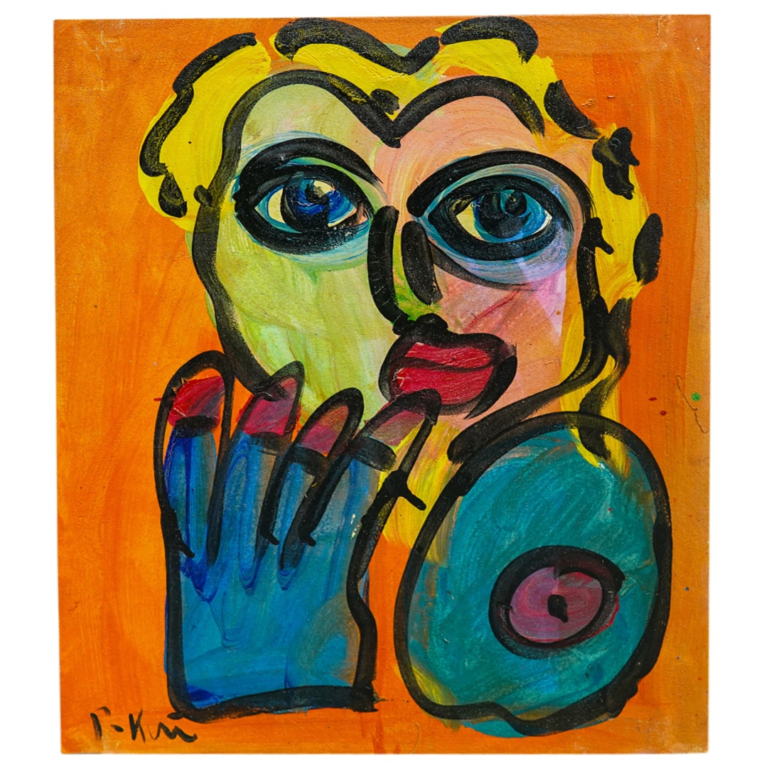 Peter Keil (Germany, 1942) Female Portrait Painting On Canvas (1 of 8)