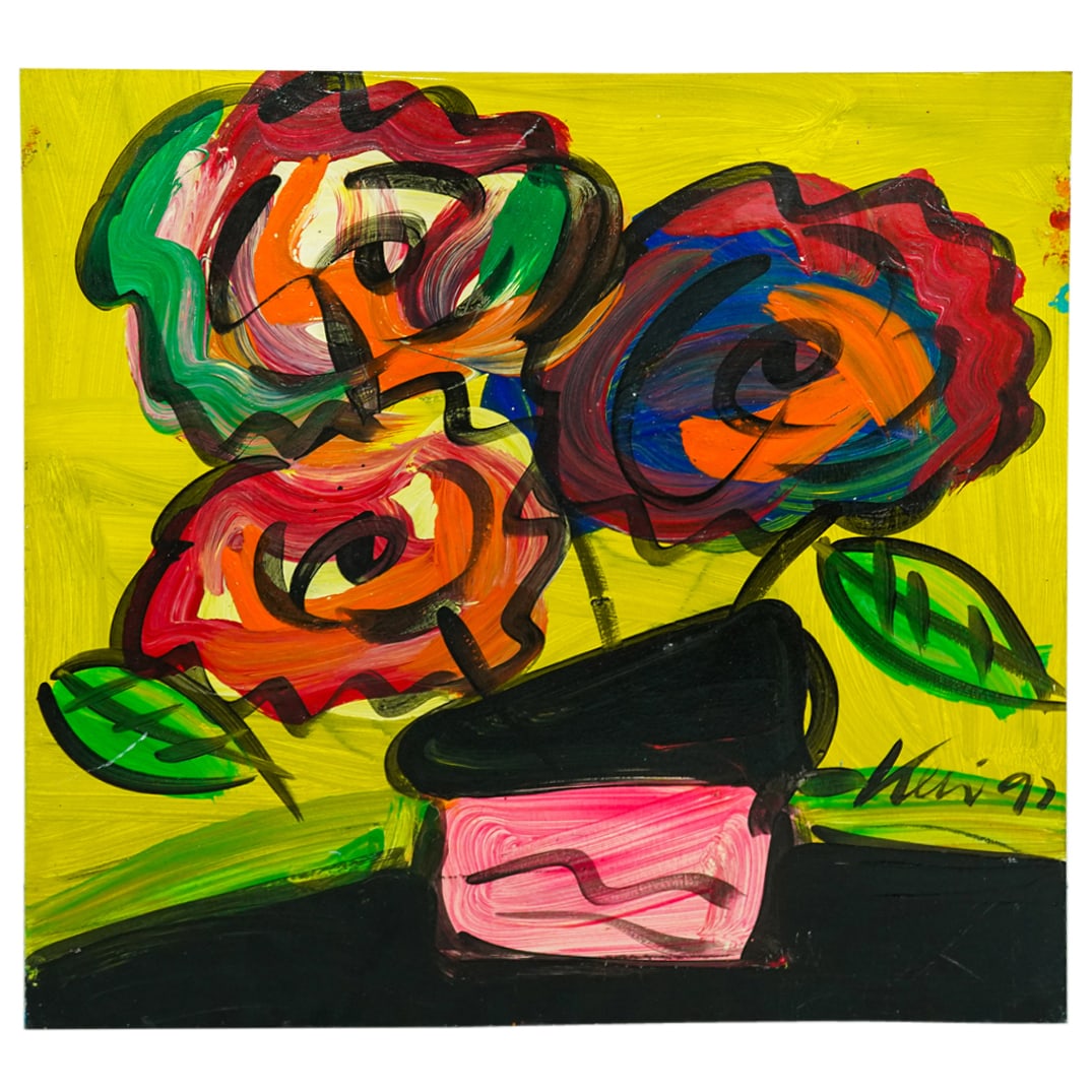 Peter Keil (German, 1942) Floral Vase Oil On Board (1 of 6)