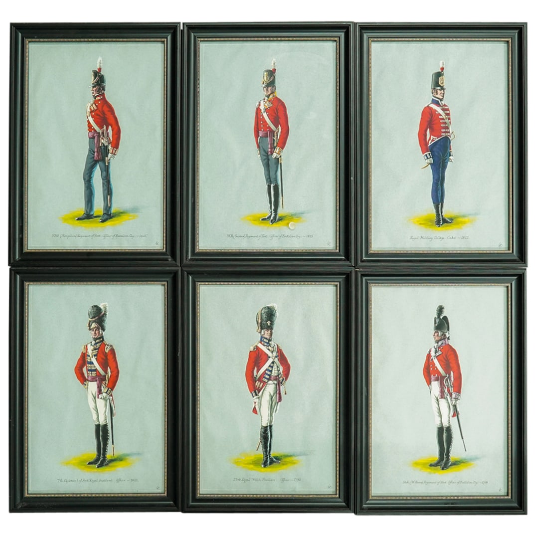 (6 Pc) Laurence Keeble (British, 1916-2004) Original British Soldier Uniform Gouaches (1 of 19)