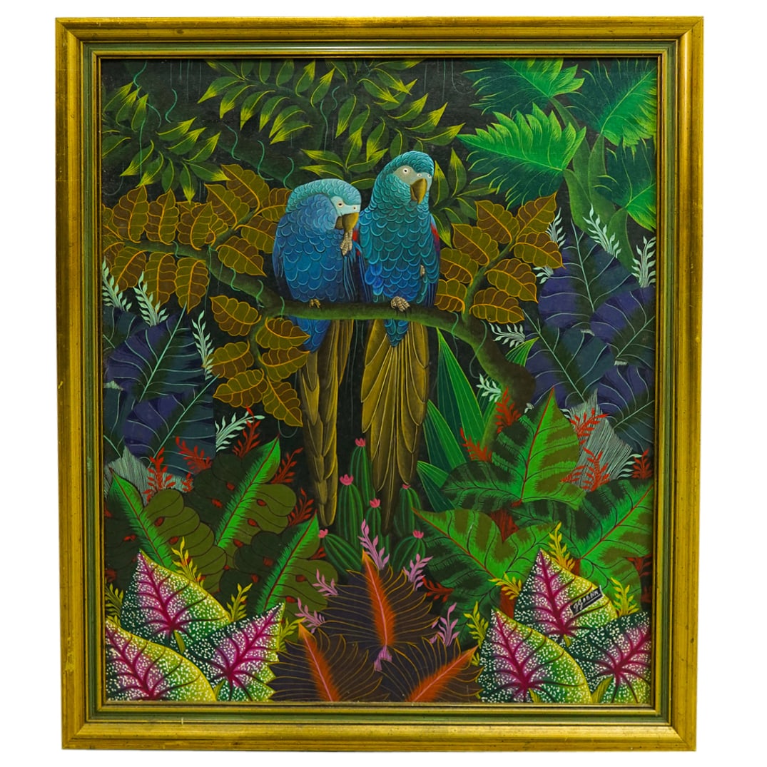 Signed Jacques Geslin (Haitian, b.1954) Painting On Board (1 of 8)