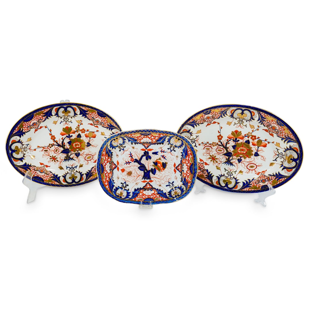 (3 Pc) Early Crown Derby & Poss. Crown Derby Imari Porcelain Serving Dishes (1 of 20)