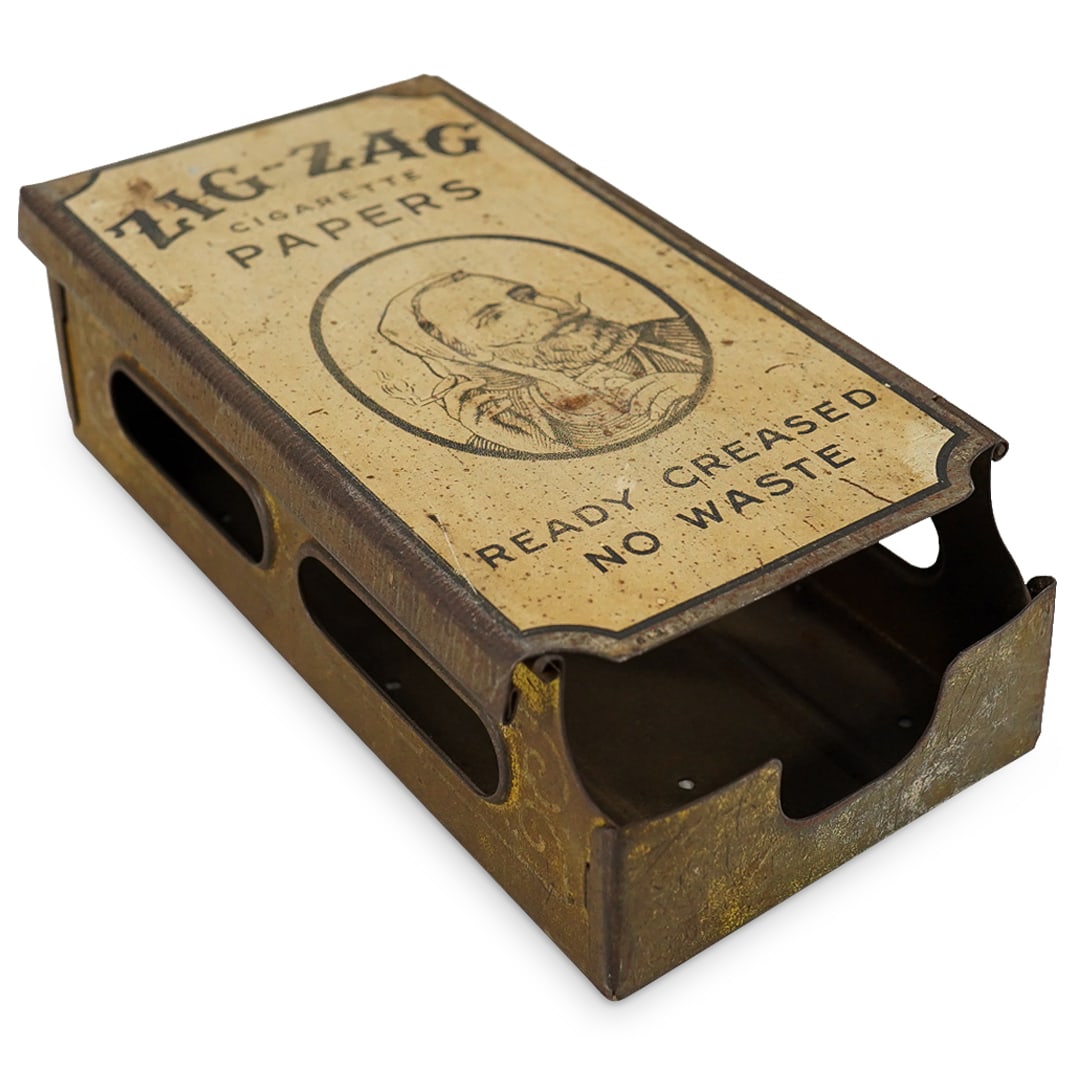 Vintage Zig-Zag Cigarette Papers Tin Advertising Hinged Dispenser (1 of 11)