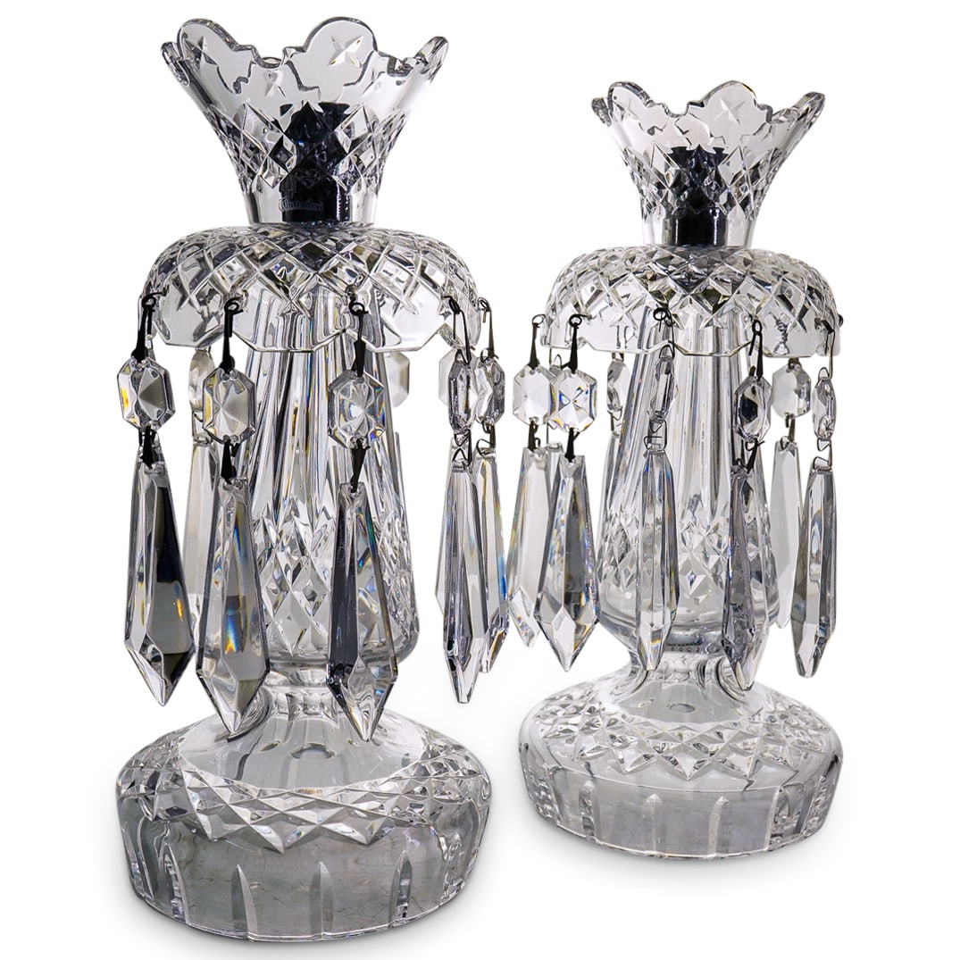 (2 Pc) Pair Of Waterford Crystal Candle Holders (1 of 7)