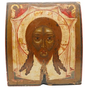 Antique Russian Orthodox Acheiropoieta Face Of Christ Icon