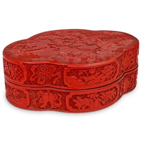 Antique Chinese Cinnabar Lacquer Box