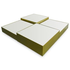 (4Pc) Eichholtz Designer 'Esposito' Modern Coffee Table Set