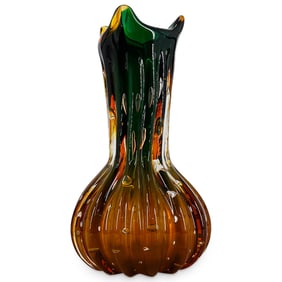 Barovier & Toso Ribbed Murano Glass Vase