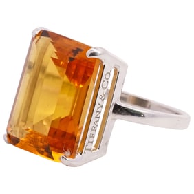 Tiffany & Co. Sterling Silver and Citrine Cocktail Ring