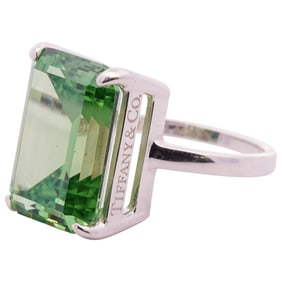 Tiffany & Co. Sterling Silver and Peridot Cocktail Ring
