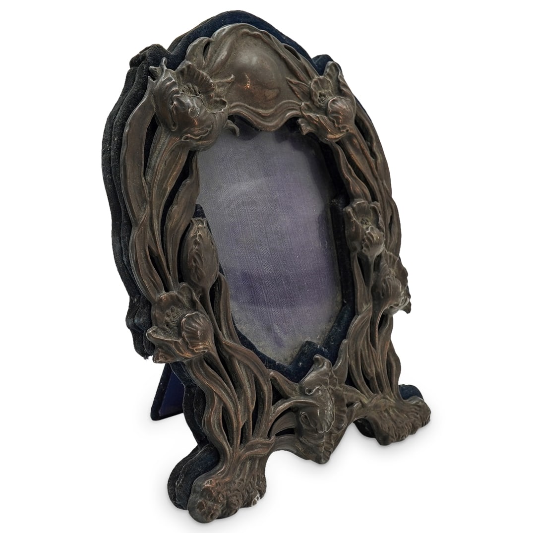 Art Nouveau American Footed Sterling Silver frame (1 of 9)
