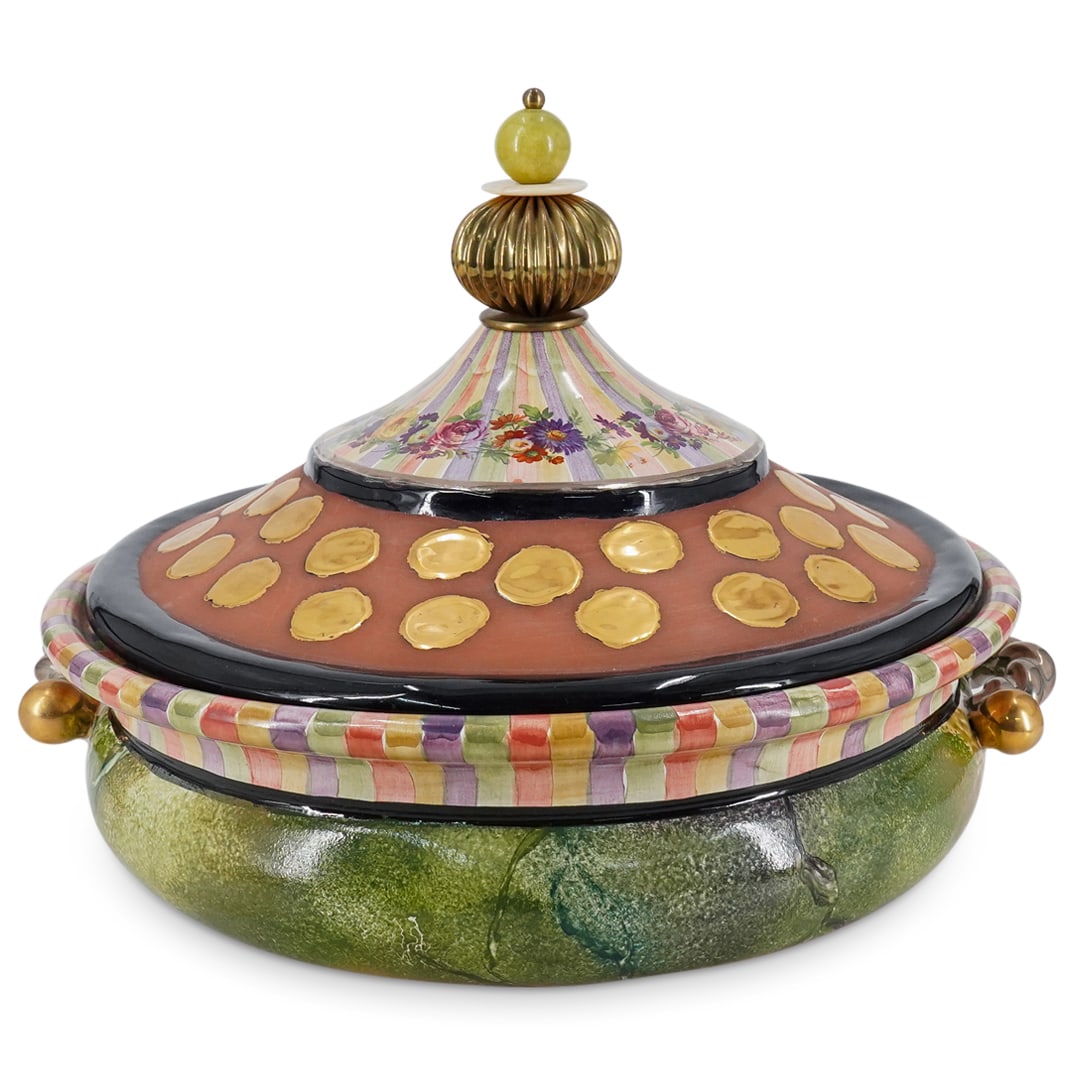 MacKenzie Childs Hand Painted Lidded Bowl Centerpiece (1 of 14)