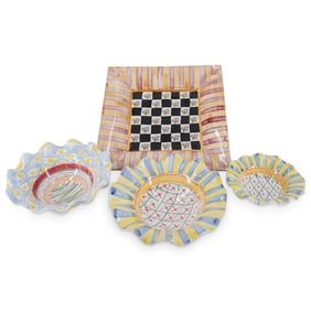 (4 Pc) MacKenzie Childs Ceramic Bowls