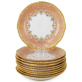 (10 Pc) Antique Coalport Davis Collamore Porcelain Bowls