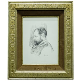 Pierre Auguste Renoir (French, 1841-1919) "Ambrose Vollard" Lithograph