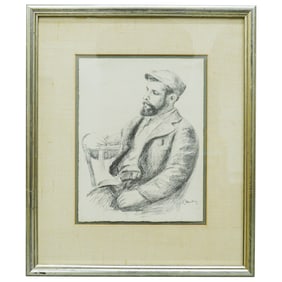 Pierre Auguste Renoir (French, 1841-1919) "Louis Valtat" Lithograph