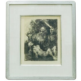 Jack Levine (American, 1915-2010) Binding Of Isaac Lithograph