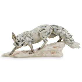 Vintage Italian Majolica Porcelain Fox