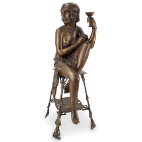 After Ferdinando De Luca Concubine On Art Nouveau Stool