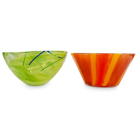 (2 pc) Kosta Boda Glass Bowls