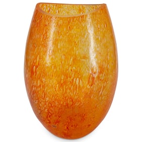 Kosta Boda by R. Engman Orange Glass Vase