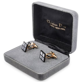 Vintage 1970s Designer Christian Dior Cufflinks