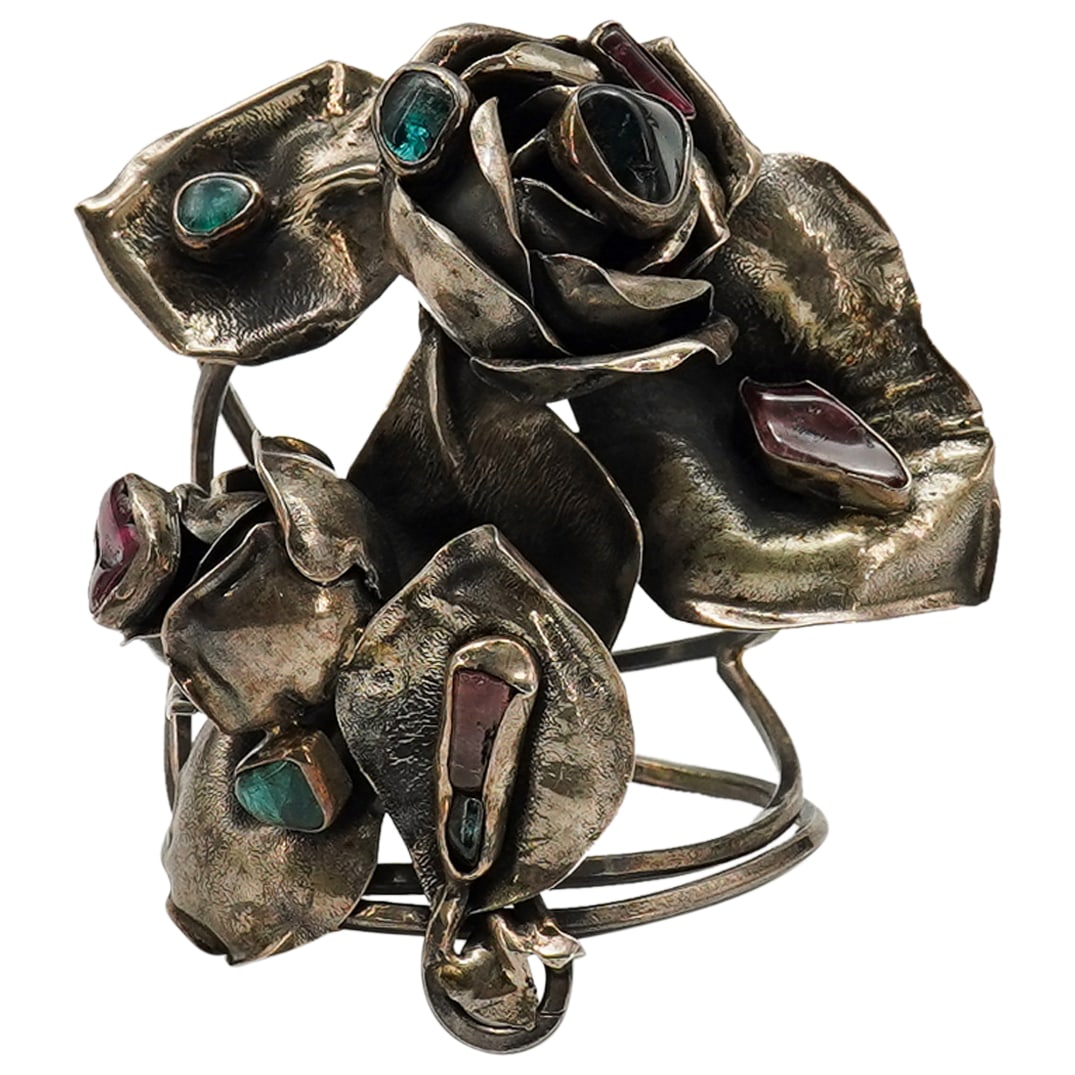 Rachel Gera Sterling Silver and Gemstone Cuff Bracelet (1 of 7)