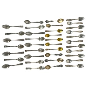(37 Pc) Silver Demitasse Spoons