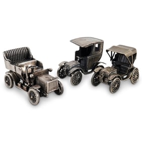 (3 Pc) Italian Silver Model Automobiles