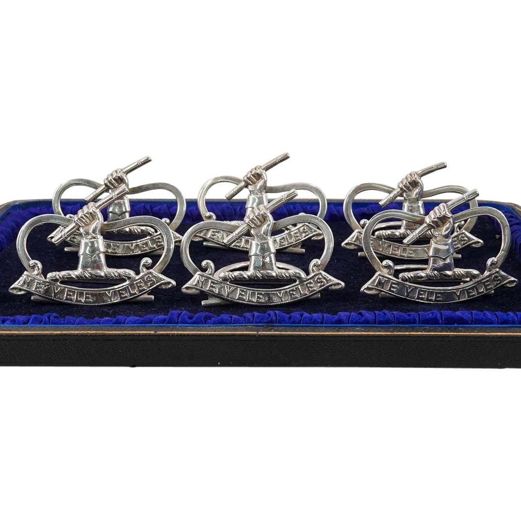 (6 Pc) John Maitland Talbot Victorian Sterling Silver Menu Holders (1 of 6)