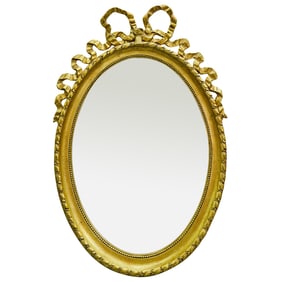 Friedman Brother Connoisseur Collection Gilt Wood Oval Wall Mirror