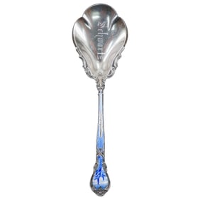 Gorham "Chantilly" Enameled Sterling Silver Serving Spoon