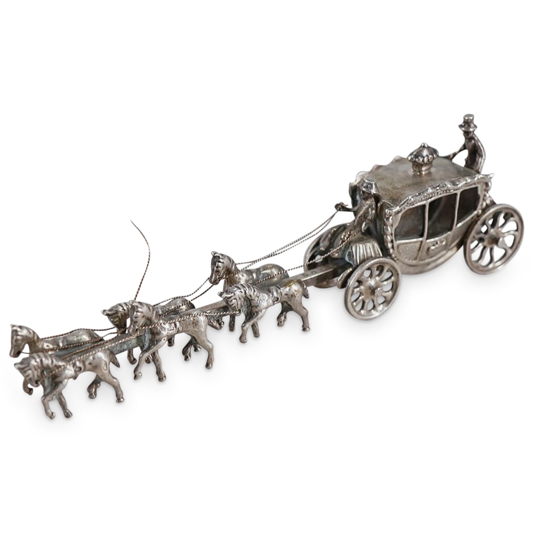 Dutch Miniature 835 Silver Carriage (1 of 7)