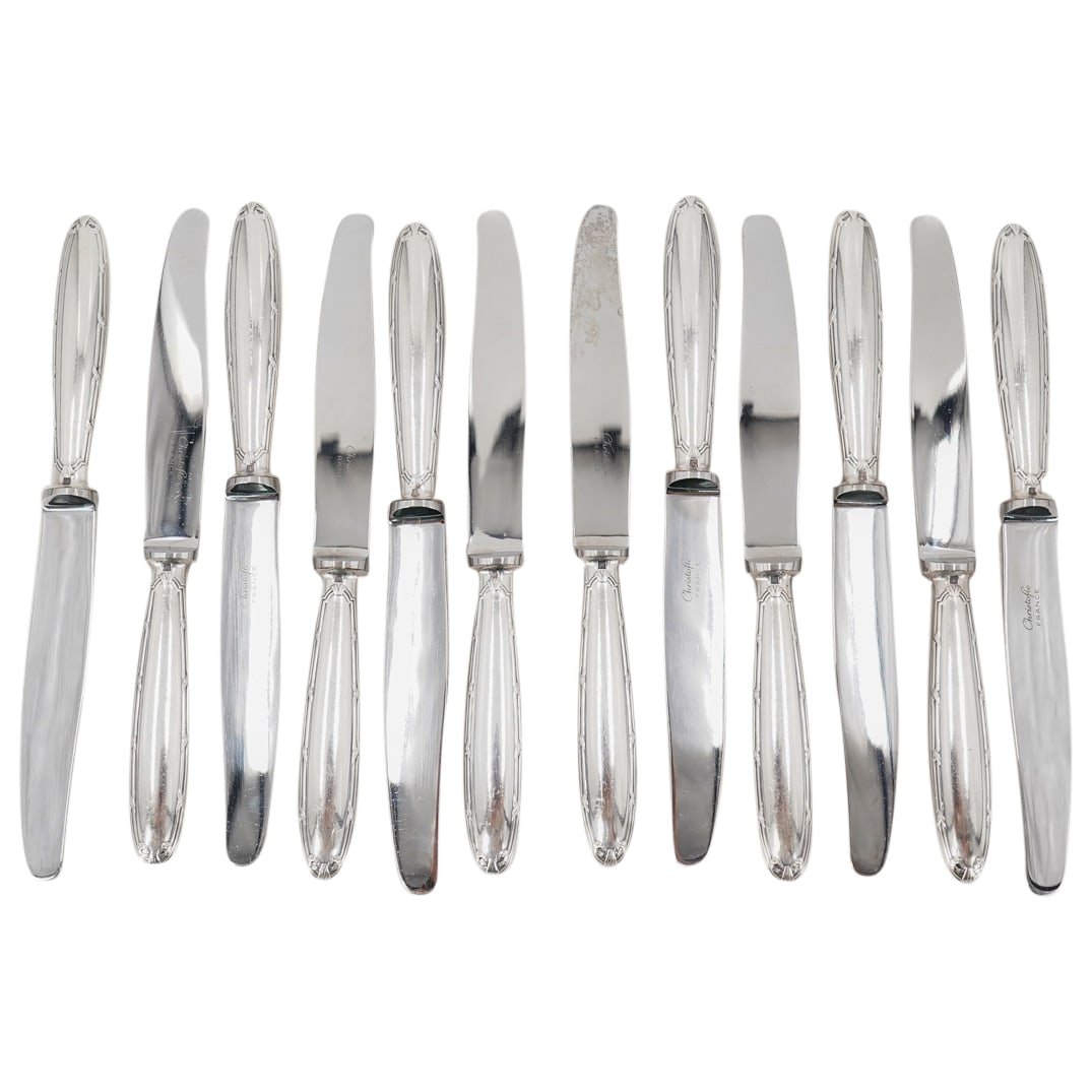 (12 Pc) Christofle Silver Plated Knife Set (1 of 10)